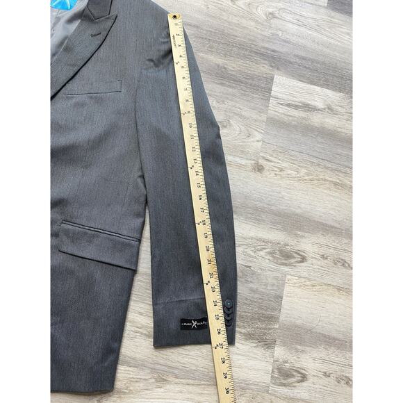 Marc Ecko Jacket Blazer Sport Coat 46L Gray Cut & Sew Double Vented - Picture 9 of 12